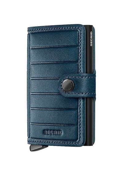 Secrid Premium Miniwallet+ Emboss Lines Kartlık Cüzdan, Pet.mavi Çok Renkli