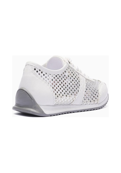 Mubiano Kadın Sneaker File Pullu Detaylı Rahat Günlük Spor Ayakkabı Belina Beyaz Beyaz