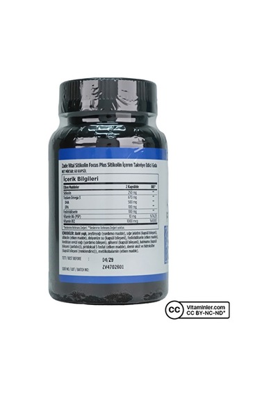 Zade Vital Citicolin Focus Plus Omega 3 60 Kapsül