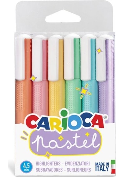 Carioca Fosforlu Pastel Işaretleme Kalemi 6'lı