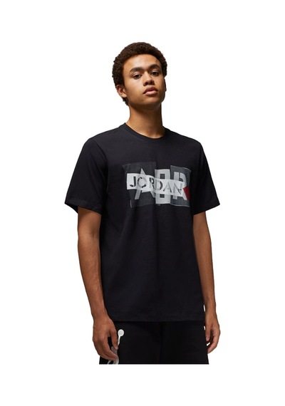 Nike Air Jordan M Brand Graphics Ss Crew Grafik Baskılı Erkek Tişört Siyah