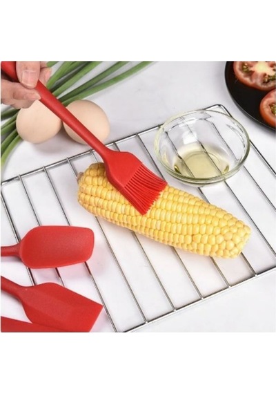 Isıya Dayanıklı Yanmaz Yapışmaz Silikon Spatula Seti 6 Parça Zr5 Silikon Kırmızı Diğer