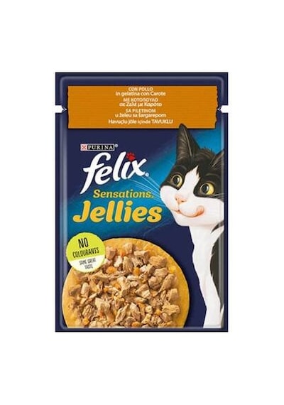 Pouch Sensations Jellies Tavuklu Ve Havuçlu Yetişkin Kedi Konservesi 85 Gr