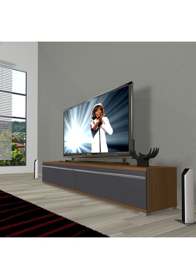 Decoraktiv Eko 140t Mdf Tv Ünitesi Tv Sehpası - Ceviz - Antrasit Ceviz - Antrasit Decoraktiv Eko 140t Mdf Tv Ünitesi Tv Sehpası - Ceviz - Antrasit Ceviz - Antrasit