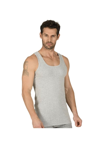 Özkan Underwear 6 Adet Özkan Erkek Ribana Atlet 11406 Gri