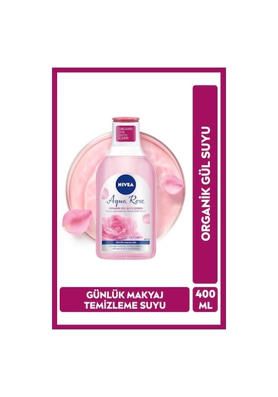 Nivea Aqua Rose Organik Gül Suyu İçeren Micellar Günlük Makyaj Temizleme Suyu 400 ML