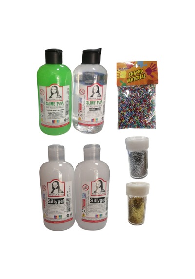Slime Slaym Yapma Seti 250Ml 4 Adet + Toz Sim 2 Adet + Köpük N11.159
