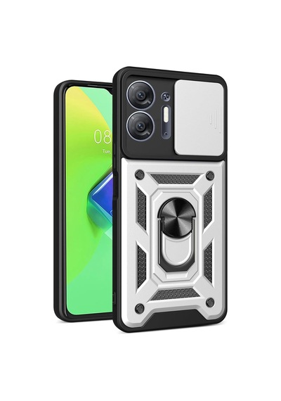 Constraın Infinix Hot 30 5g İle Uyumlu Kaze Tora Kamera Korumalı Sürgülü Yüzüklü Armor Military Tank Kızaklı K Diğer