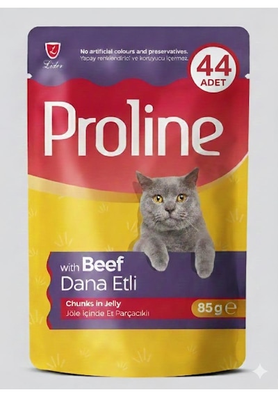 Proline Pouch Dana Etli Yaş Kedi Maması 44 X 85gr