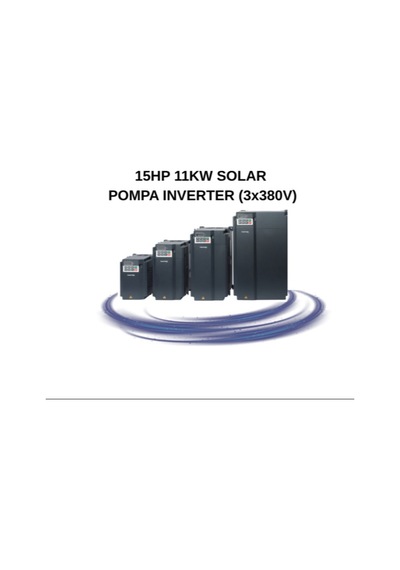 Pantec 15hp 11kw Solar Pompa Inverter 3x380v Fu9000sı-011g-9