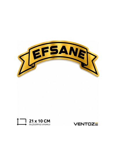 Kendinden Yapışkanlı Pleksi Sticker Ayna Gold Araç Süsü Tır Kamyon Servis Aracı 21x10 Cm