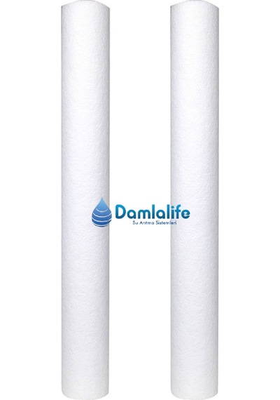 Damlalife 20" Inç Sediment Spun 25 Micron Elyaf Filtre 25 Adet