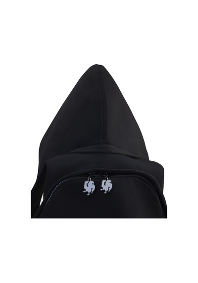 Morikukko Black Basic Grey Çıkabilir Kapüşonlu Sırt Çantası