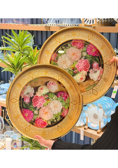 2li Daiys Flowers Lüks Tepsi-5401 Çok Renkli