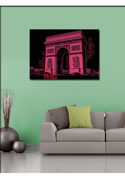 Kanvas Tablo Gece Aydınlatmalı Zafer Takı, Paris