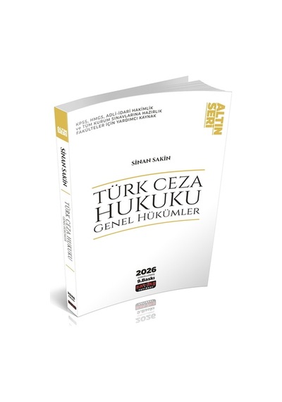 Türk Ceza Hukuku Genel Hükümler Konu Anlatımı Savaş Yayınları 2026