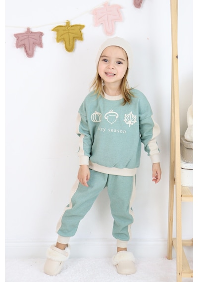 Miababy Cozy Nakış Baskılı 3lü Takım Çağla