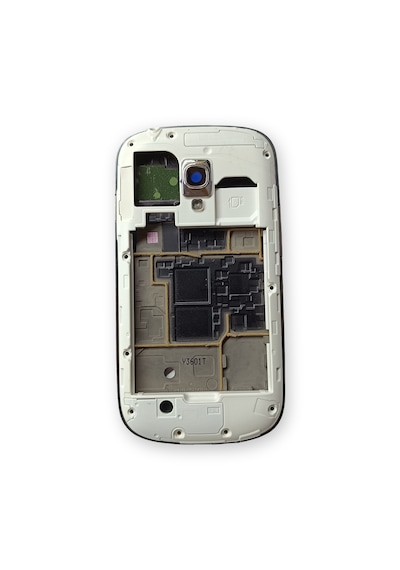 Samsung İ8910 Kasa Samsung Samsung Uyumlu Galaxy S3 Mini Gri Renk Orta Kasa Çıtalı On Off Ses Tuş Bordu Kamera Lensi Füme - Gri