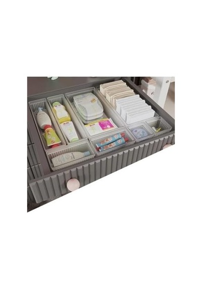 Meleni Baby 8 Parça Bebek Çekmece Düzenleyici - Bebek Organizer - Bebek Bakım Organizer - Şeffaf Genel