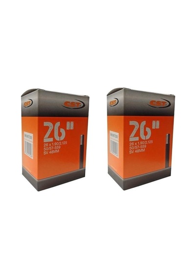 CST 26x1.90/2.125 AV 48mm Motor Sibop İç Lastik 2'li Set Siyah