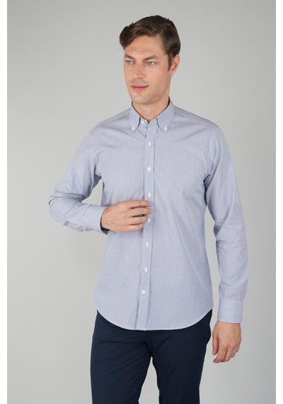 Bisse Uzun Kollu Regular Fit Erkek Çizgili Lacivert Gömlek Gmczg252110 C39 Lacivert Bisse Uzun Kollu Regular Fit Erkek Çizgili Lacivert Gömlek Gmczg252110 C39 Lacivert