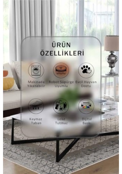 Monnhein Krem Halı 1491 - Yıkanabilir, Kaymaz Taban, Dijital Baskılı, Leke Tutmaz, İnce Hav, Modern Salon, Oturma Odası, Yatak Odası Ve Mutfak İçin Dekoratif Halı Açık Indigo Monnhein Krem Halı 1491 - Yıkanabilir, Kaymaz Taban, Dijital Baskılı, Leke Tutmaz, İnce Hav, Modern Salon, Oturma Odası, Yatak Odası Ve Mutfak İçin Dekoratif Halı Açık Indigo