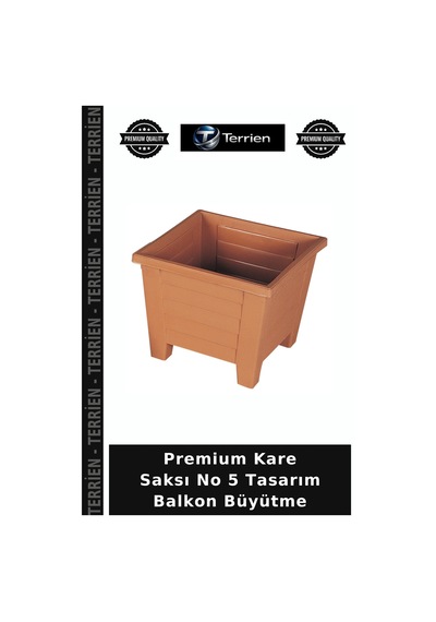 Premium Kare Saksı No 5 Tasarım Balkon Büyütme