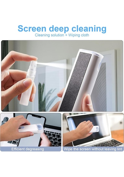 Rever 7in1 Çok Amaçlı Temizlik Kiti Telefon, Ekran, Laptop, Klavye, Telefon, Kulaklık Apple Uyumlu Airpods Temizleyici