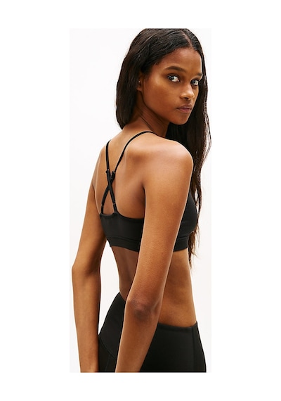 Tommy Hilfiger Kadın Tjw Crop Silver Script Bra-16313 Siyah