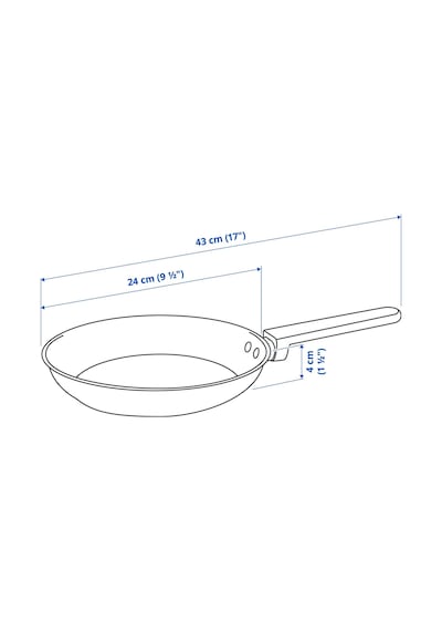 Ikea Mıddagsmat 24 Cm Kızartma Tavası 00545218 siyah