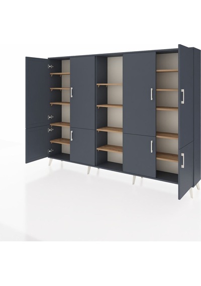 Arges Dolap 14 Raflı 8 Kapaklı 220x30x163 Antrasit-antrasit/çam Antrasıt/atlas Çam - Antrasıt Arges Dolap 14 Raflı 8 Kapaklı 220x30x163 Antrasit-antrasit/çam Antrasıt/atlas Çam - Antrasıt