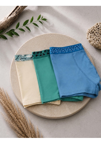 Mutig Tencel Modal Erkek Boxer 3'lü Krem