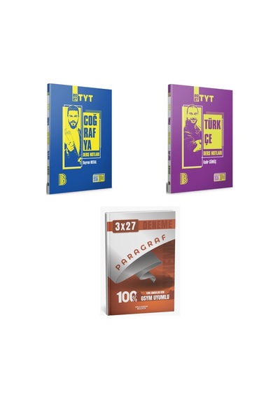 2027 2027 Benim Hocam Tyt Coğrafya + Türkçe Konu + Anla Kazan Paragraf Deneme 3'lü Set