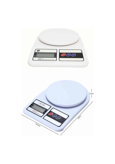 Dijital Mutfak Tartısı 10 Kg Lcd Ekran Hassas Terazi Çok Renkli
