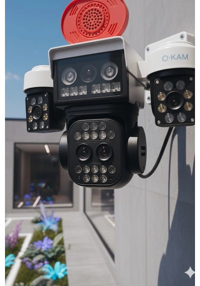 Okam Pro O-kam-5012 10x Zoom Wifi Güvenlik Kamerası 3mp+3mp Full Hd Ptz