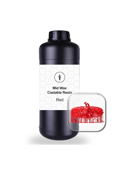 Kuyum Mid Wax Castable Reçine 1 Kg / Kırmızı