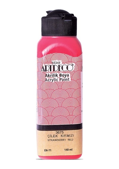 Artdeco Akrilik Boya 140 Ml Çilek Kırmızı 070r-3675 Çok Renkli
