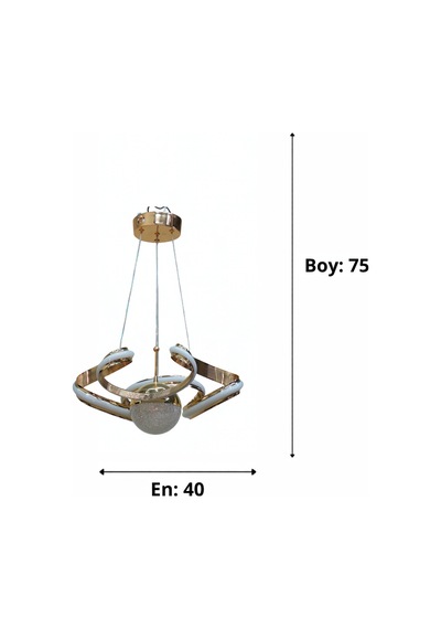 Mini Dron Büyük Modern Ledli Avize Çizgili 3 Renk Power Ledli Gold Kaplama Çoçuk Odası Yatak Odası Mutfak