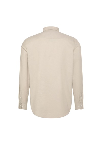 Calvin Klein Ls Erkek Düz Renk Oxford Bej Klasik Gömlek-15647