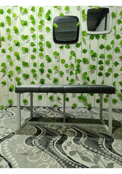 Özcan Metal Puf Bench Metal Ayaklı Bench Puf Bank Antre Mutfak Salon Yatak Odası Puf Bank 105 40 Gri