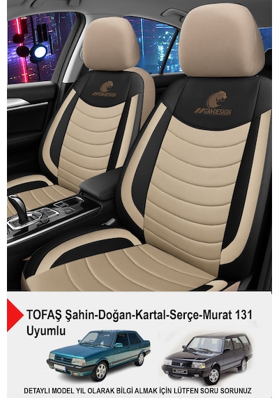 Panther Serisi Keten Kumaş Oto Koltuk Kılıfı Tofaş Kartal-şahin-doğan-serçe-tempra İle Uyumlu Bej