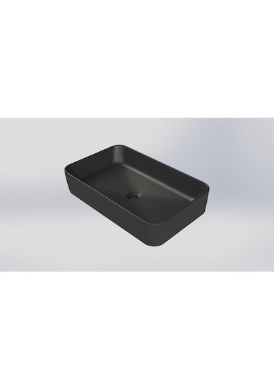 Turkuaz Cerastyle Hera Tezgahüstü Mat Siyah Lavabo 50 x 36 Cm