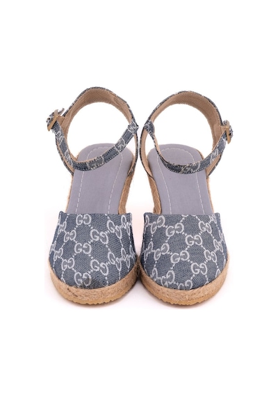 Star Tombis Gerçek Elişi Topuğu Açık Bilekten Bantlı Dolgu Topuk Keten Hasır Espadril Handmade Çok Renk Çok Renkli