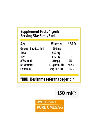 Bork Multivitamin Şrp 150 Ml Ve Omega-3 Takviye Edici Şrp 150 Ml