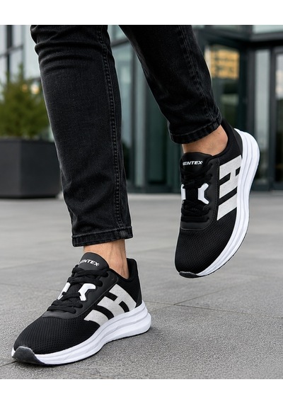 Homiro Fuspedli Poli Taban Günlük Spor Ayakkabı Sneaker SİYAH-BEYAZ