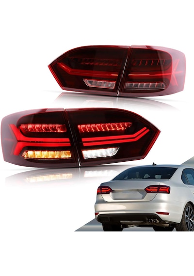 Vw Jetta 2011-2012-2013 Audi Dizayn Kırmızı Ledli Arka Stop