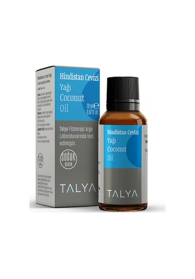 Talya Soğuk Sıkım %100 Saf ve Doğal Nemlendirici ve Besleyici  Hindistan Cevizi Yağı 20 ML