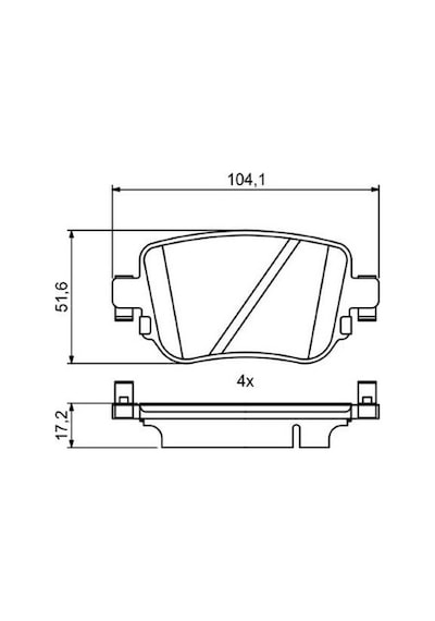Audi A1 1.4tfsı 2010-2018 Bosch  Arka Balata Wva25109