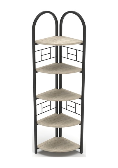 Storeşahin Metal Köşe Kitaplığı Traverten Bej Shn0720