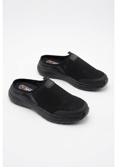 Fort Noka Bert Memory Foam Taban Fileli Anatomik Sabo Erkek Terlik Siyah